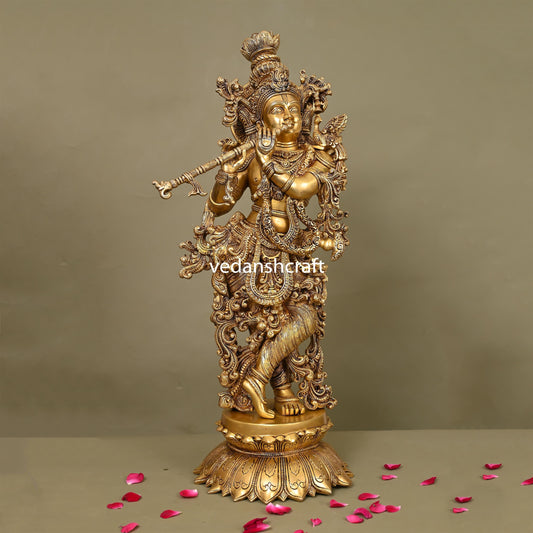 Brass Superfine Krishna Statue/Idol (27 Inch)