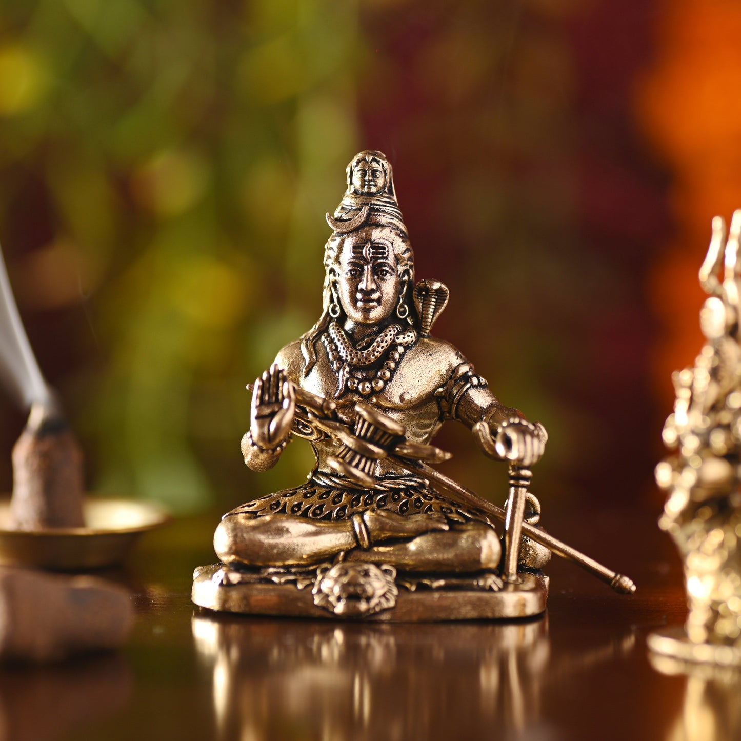 Brass Sitting Shiv Idol – Handcrafted Traditional Brassware (3 Inch)