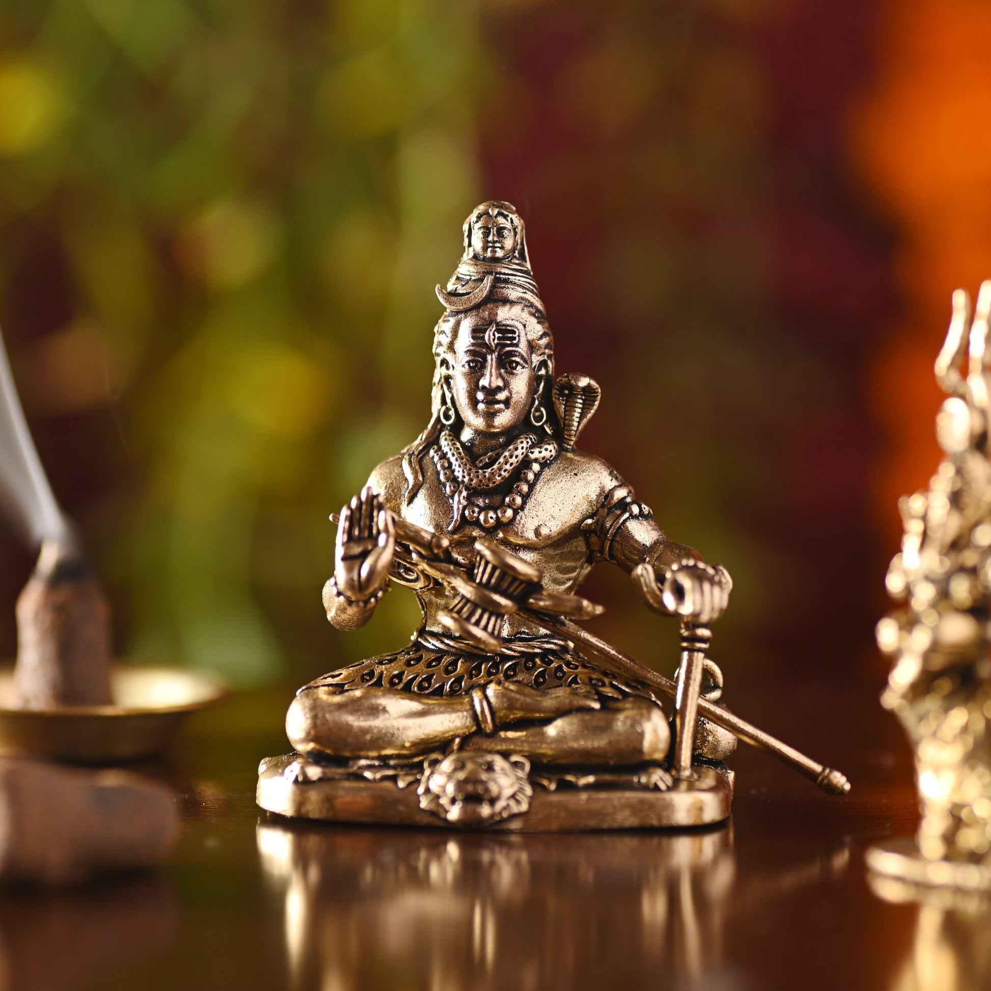 Brass Sitting Shiv Idol – Handcrafted Traditional Brassware (3 Inch)