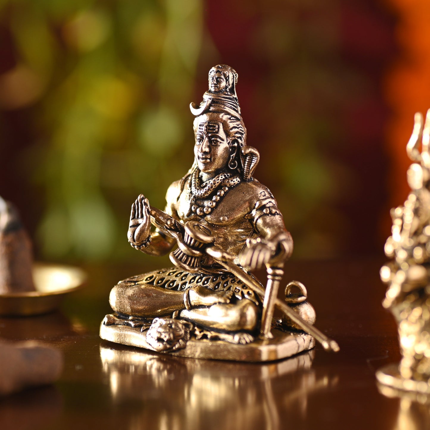 Brass Sitting Shiv Idol – Handcrafted Traditional Brassware (3 Inch)