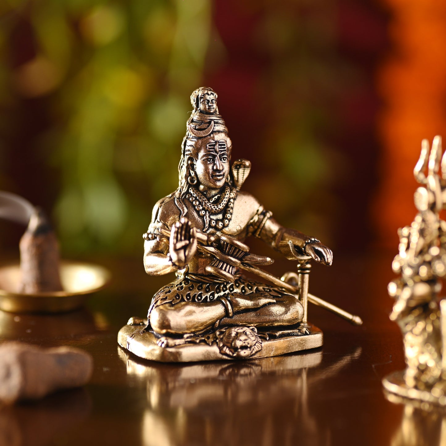 Brass Sitting Shiv Idol – Handcrafted Traditional Brassware (3 Inch)