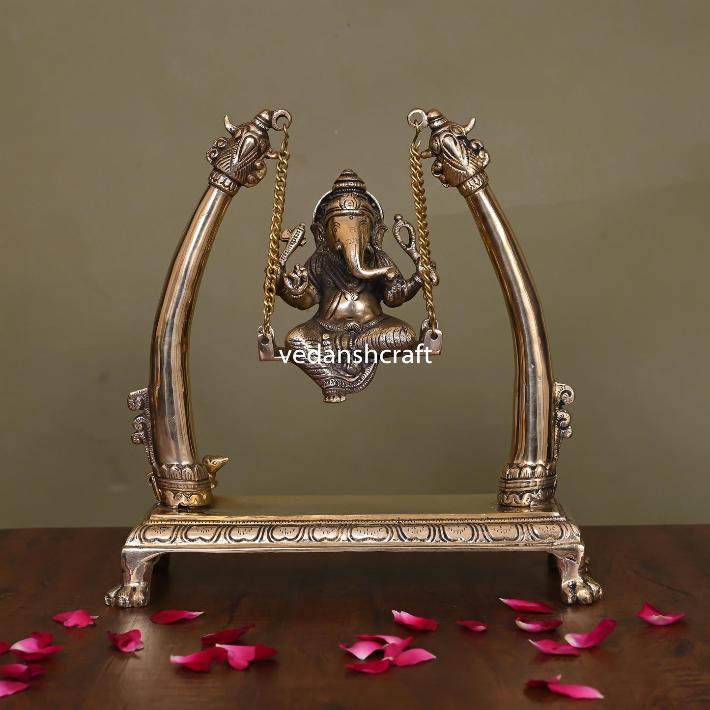 Brass Lord Ganesha Swing/Jhula (10 Inch)