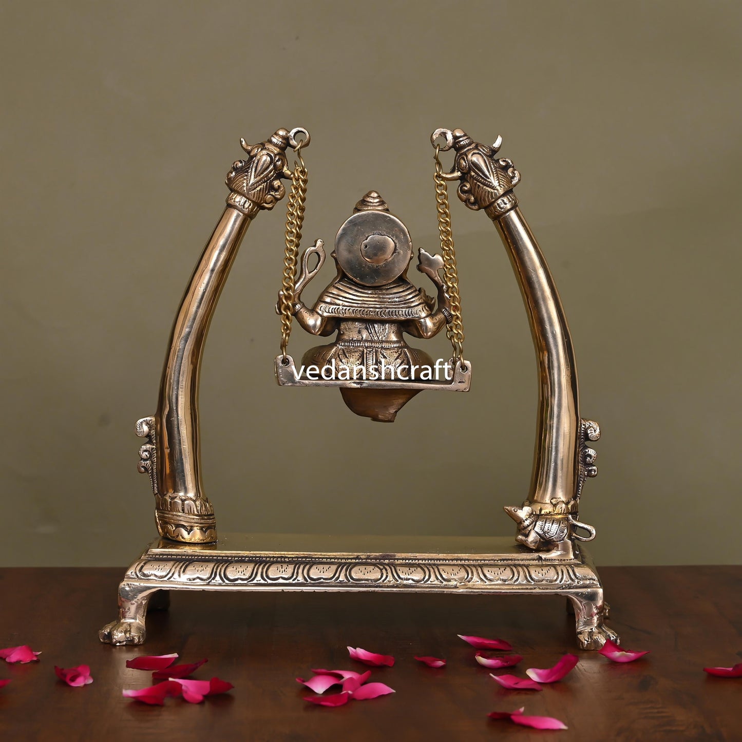 Brass Lord Ganesha Swing/Jhula (10 Inch)
