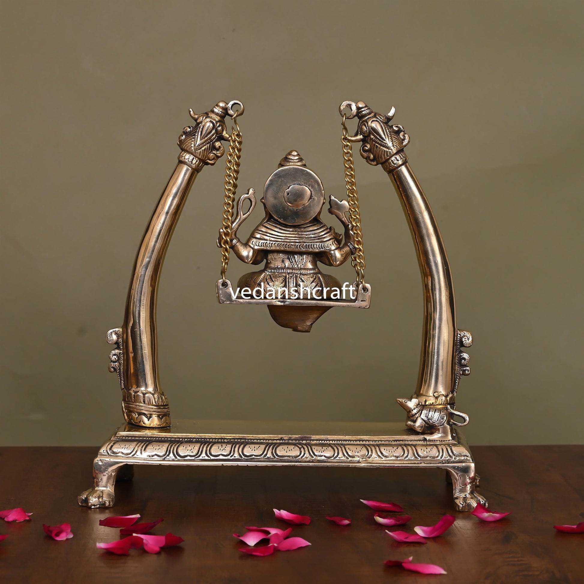 Brass Lord Ganesha Swing/Jhula (10 Inch)