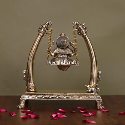 Brass Lord Ganesha Swing/Jhula (10 Inch)