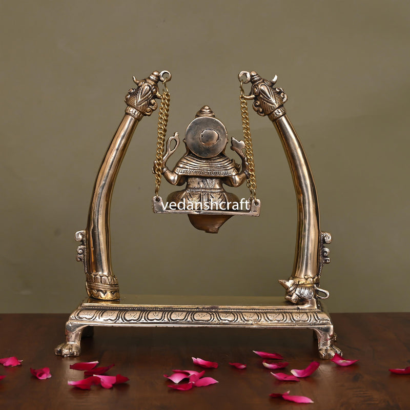 Brass Lord Ganesha Swing/Jhula (10 Inch)