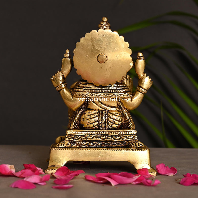 Brass Lord Ganesha Idol (5.5 Inch)