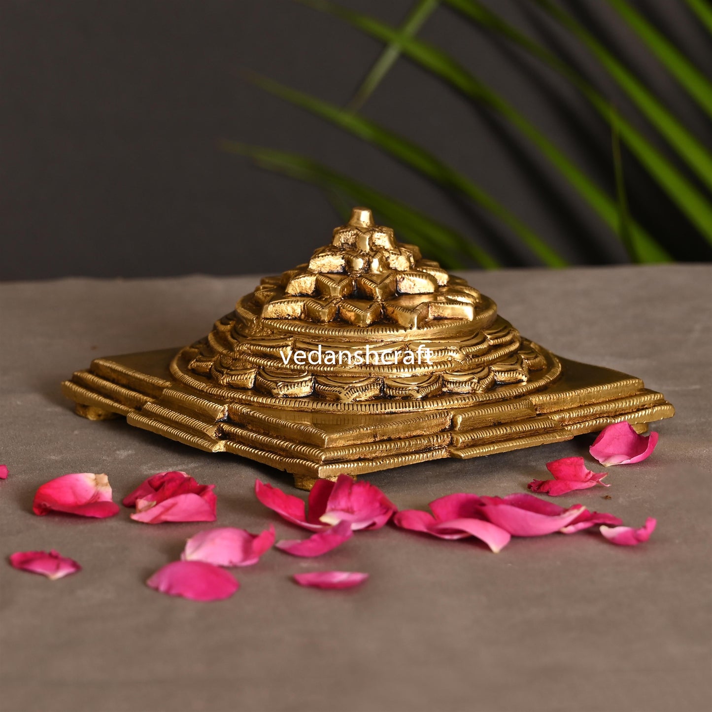 Brass Superfine Maha Meru Shree Yantra (2.2 Inch)