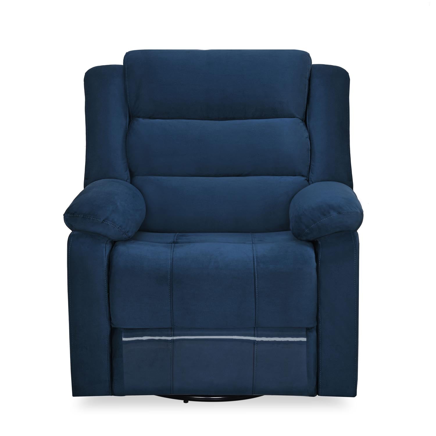 Nilkamal Sierra 1 Seater Rocker & Swivel Recliner Sofa (Blue)