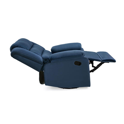 Nilkamal Sierra 1 Seater Rocker & Swivel Recliner Sofa (Blue)