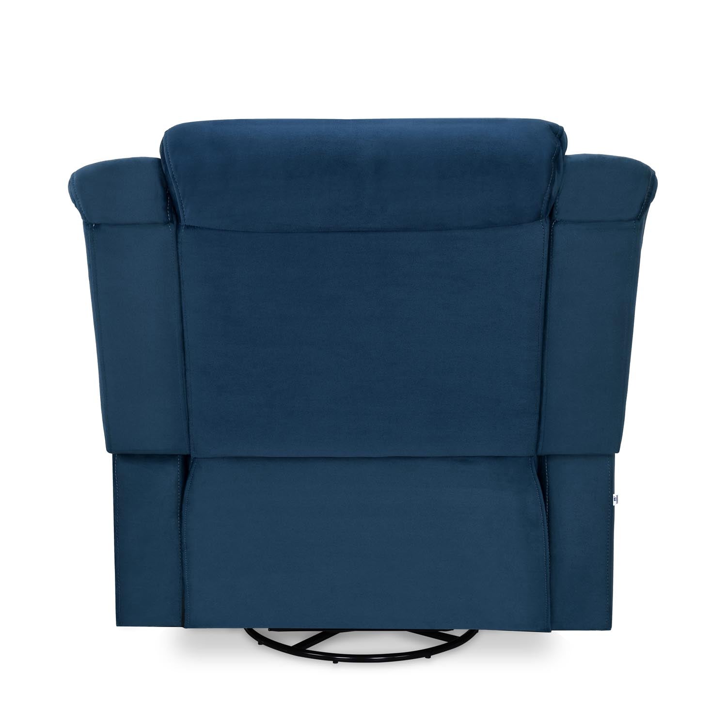 Nilkamal Sierra 1 Seater Rocker & Swivel Recliner Sofa (Blue)