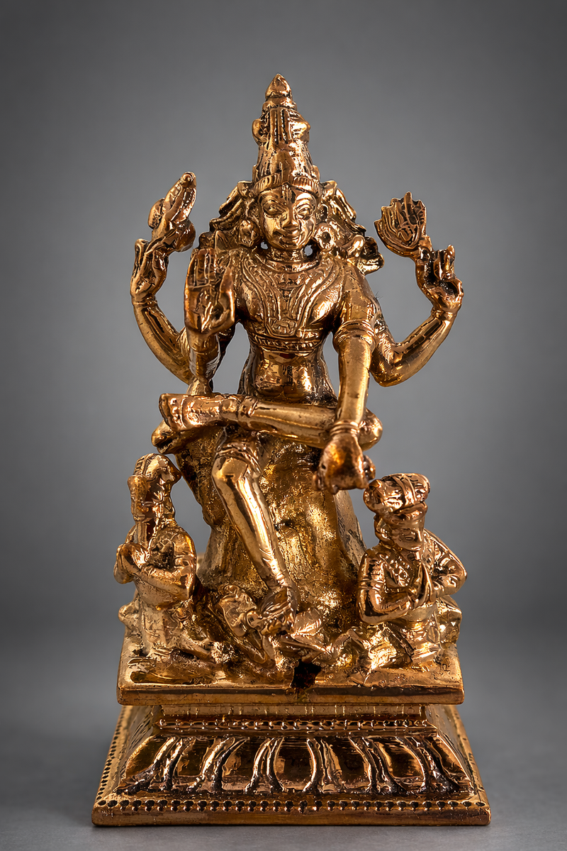 Dakshinamurthy 4-Inch Panchaloha Idol