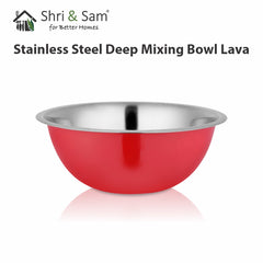 Stainless Steel Deep Mixing Bowl Lava