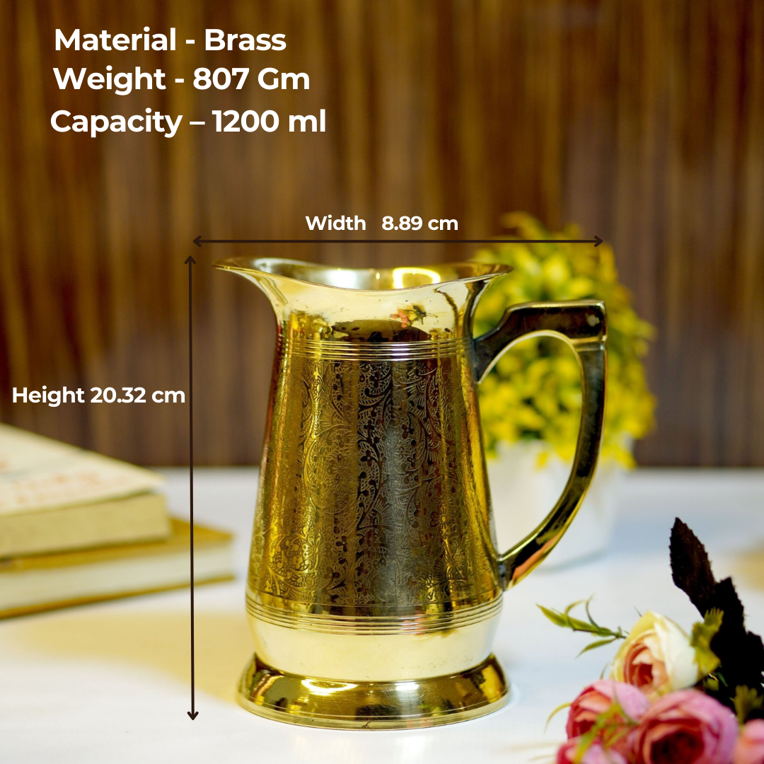 Brass Etched Jug