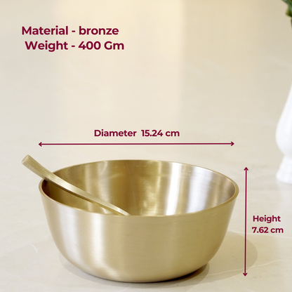 Bronze Bowl / Kansa Porridge Daliya Kheer Bowl / Complete Meal Bowl