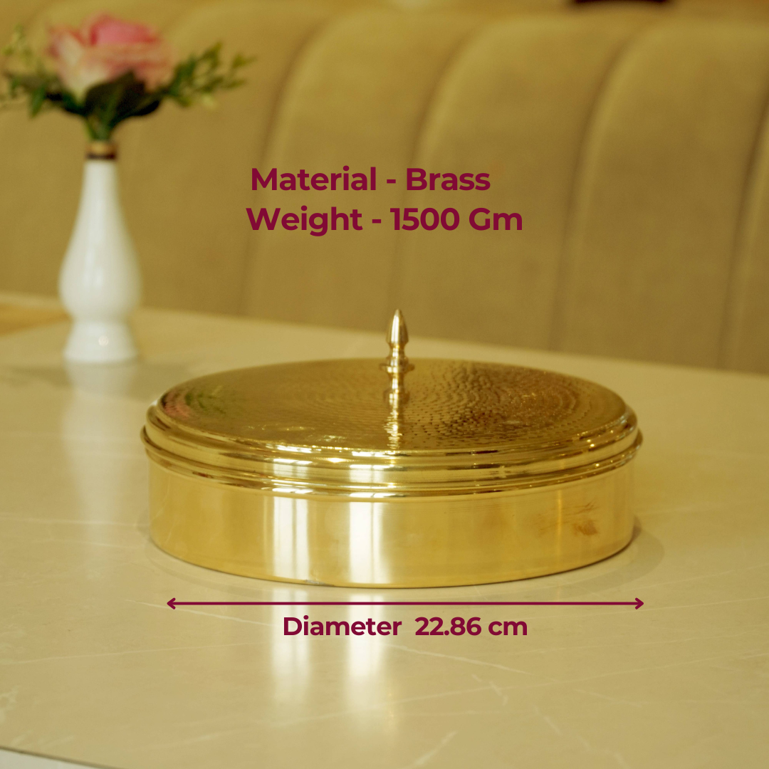 Brass Hammered Masal Daani/ Spices Box