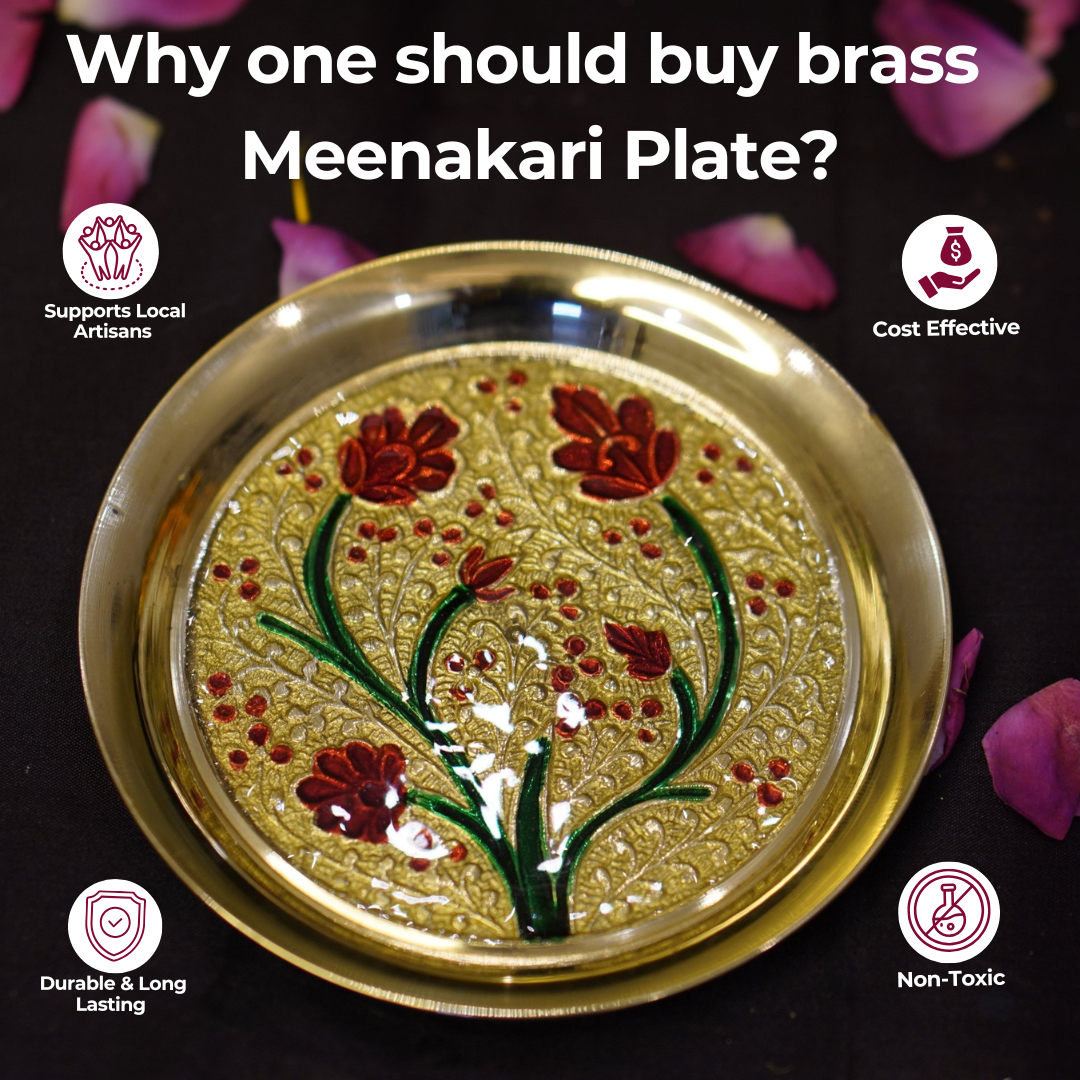 Meenakari bhog plate