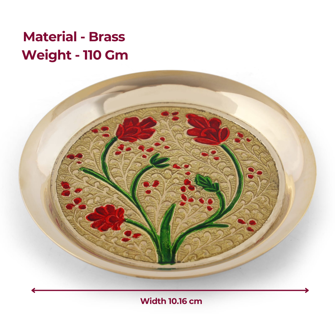 Meenakari bhog plate