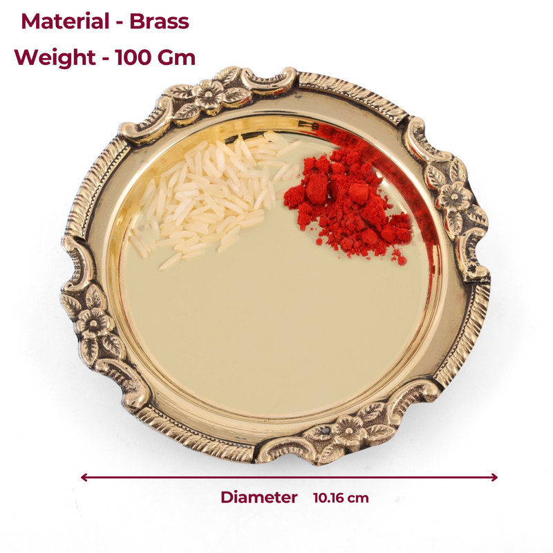 Brass Bhog 4" Plate