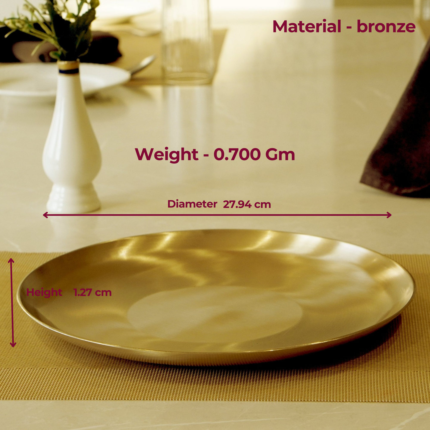 Bronze / kansa dosa plate