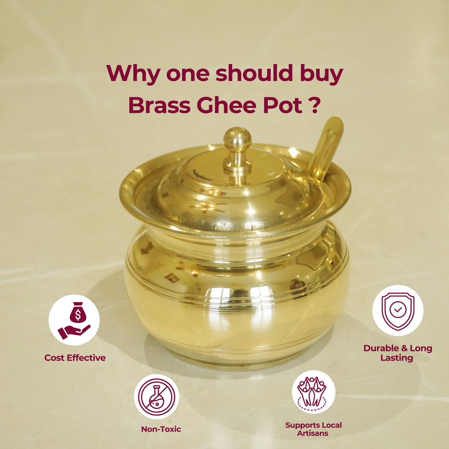 Brass Ghee Pot