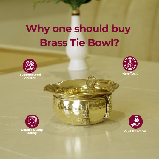 Brass Tie Bowl with Velvet Box