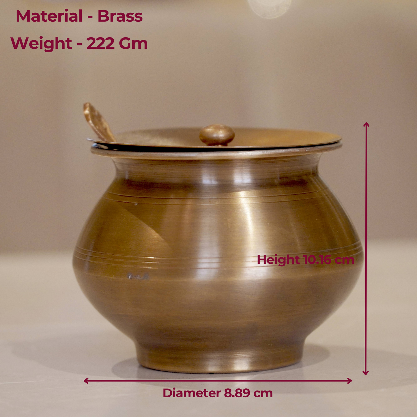 Brass Antique Tin Coated Ghee Pot