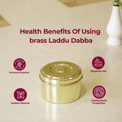 Brass Small Laddu Box / Katordaan