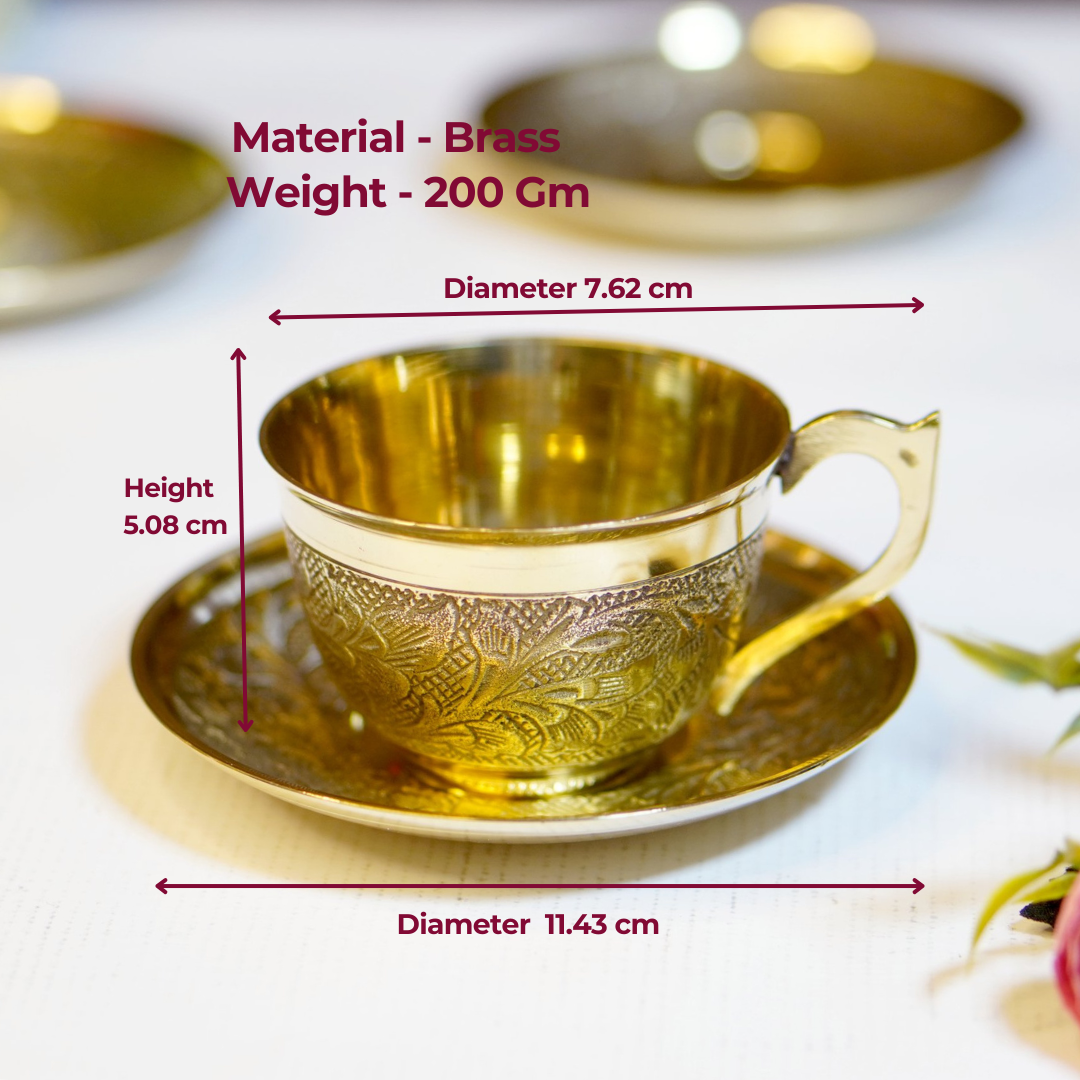 Brass Cup and Saucer