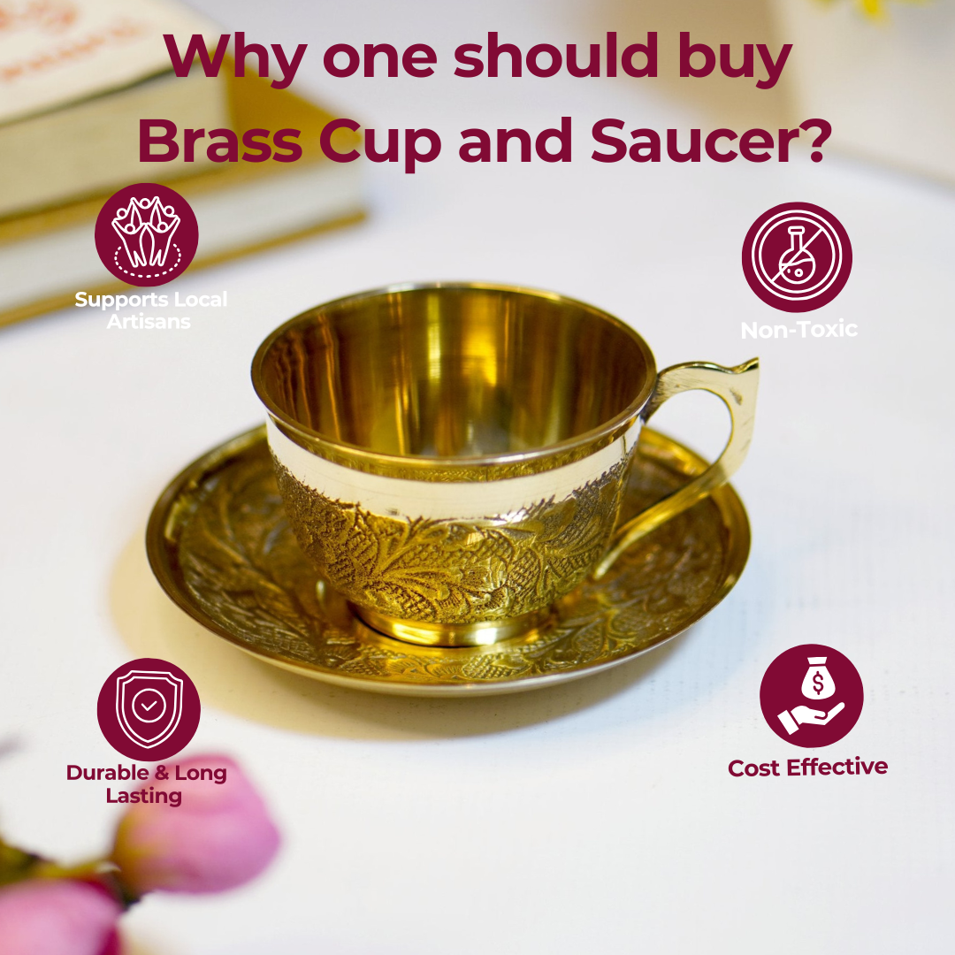 Brass Cup and Saucer