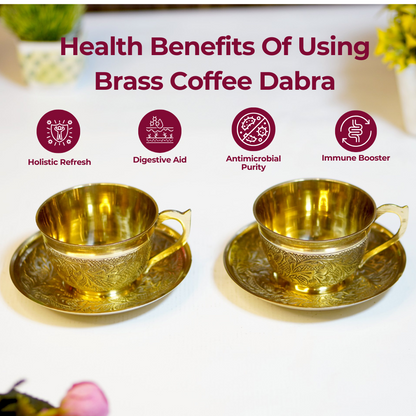 Brass Cup and Saucer