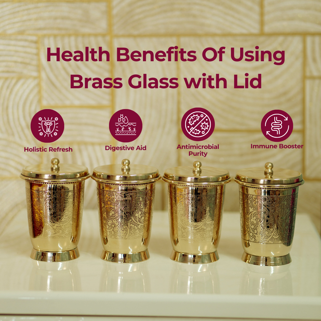 Brass Glass with Lid / Coaster