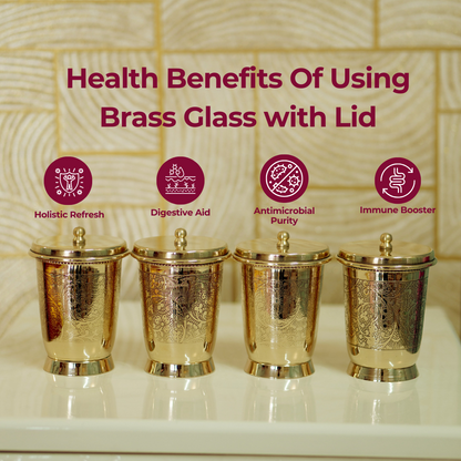 Brass Glass with Lid / Coaster