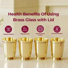 Brass Plain Glass with Velvet Box