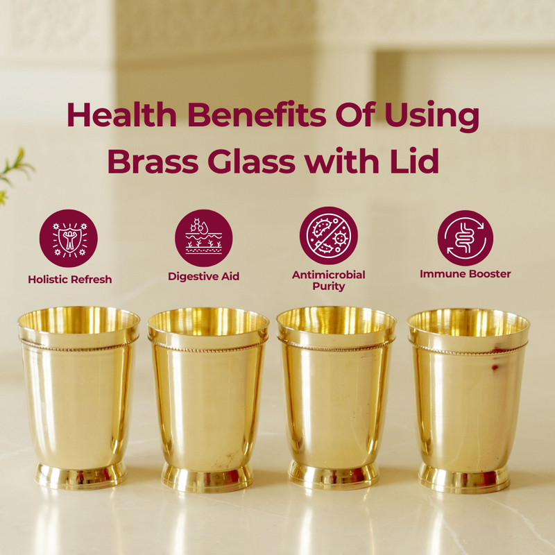 Brass Plain Glass with Velvet Box