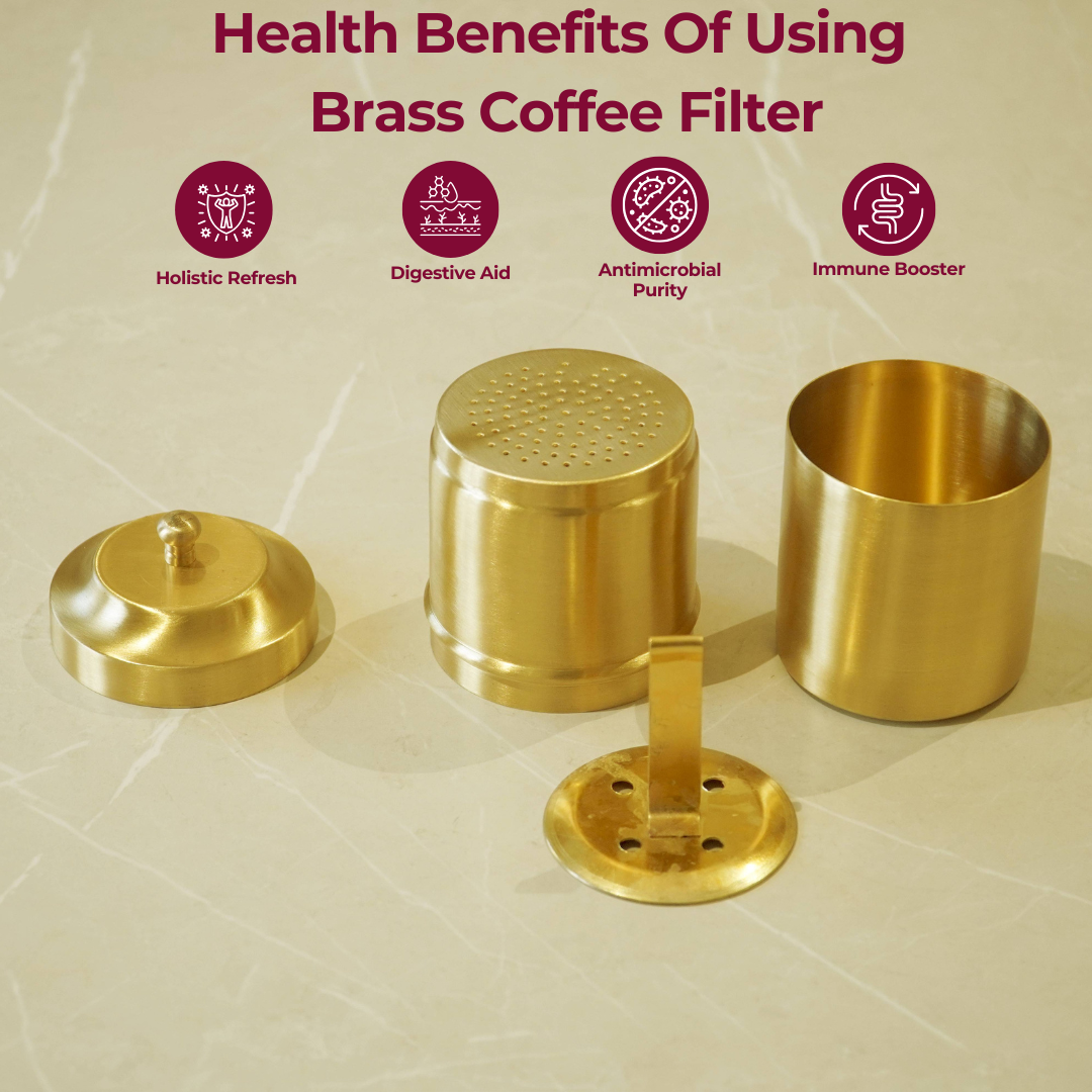 Brass Coffee Filter with Matte Finish