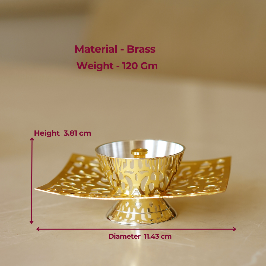 Brass Jaali Oil Lamp [Deepak]