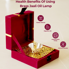 Brass Jaali Oil Lamp [Deepak]