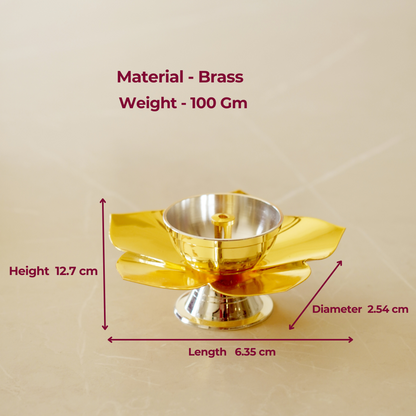 Lotus Diya / Deepak with Velvet Box