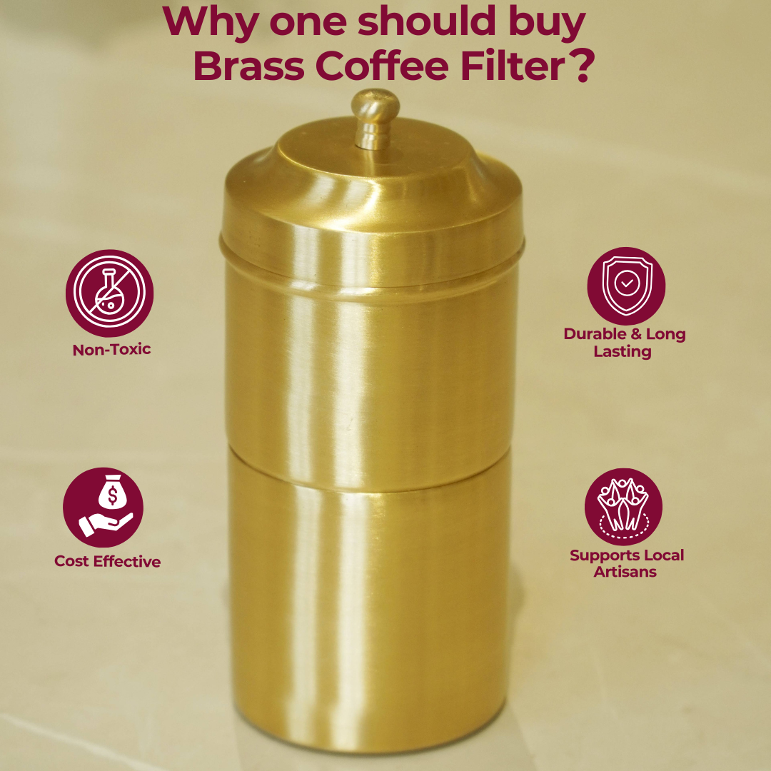 Brass Coffee Filter with Matte Finish