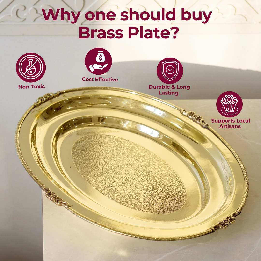 Brass Plate for Rice Serving