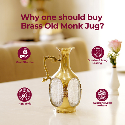 Brass Vintage Old Monk Jug