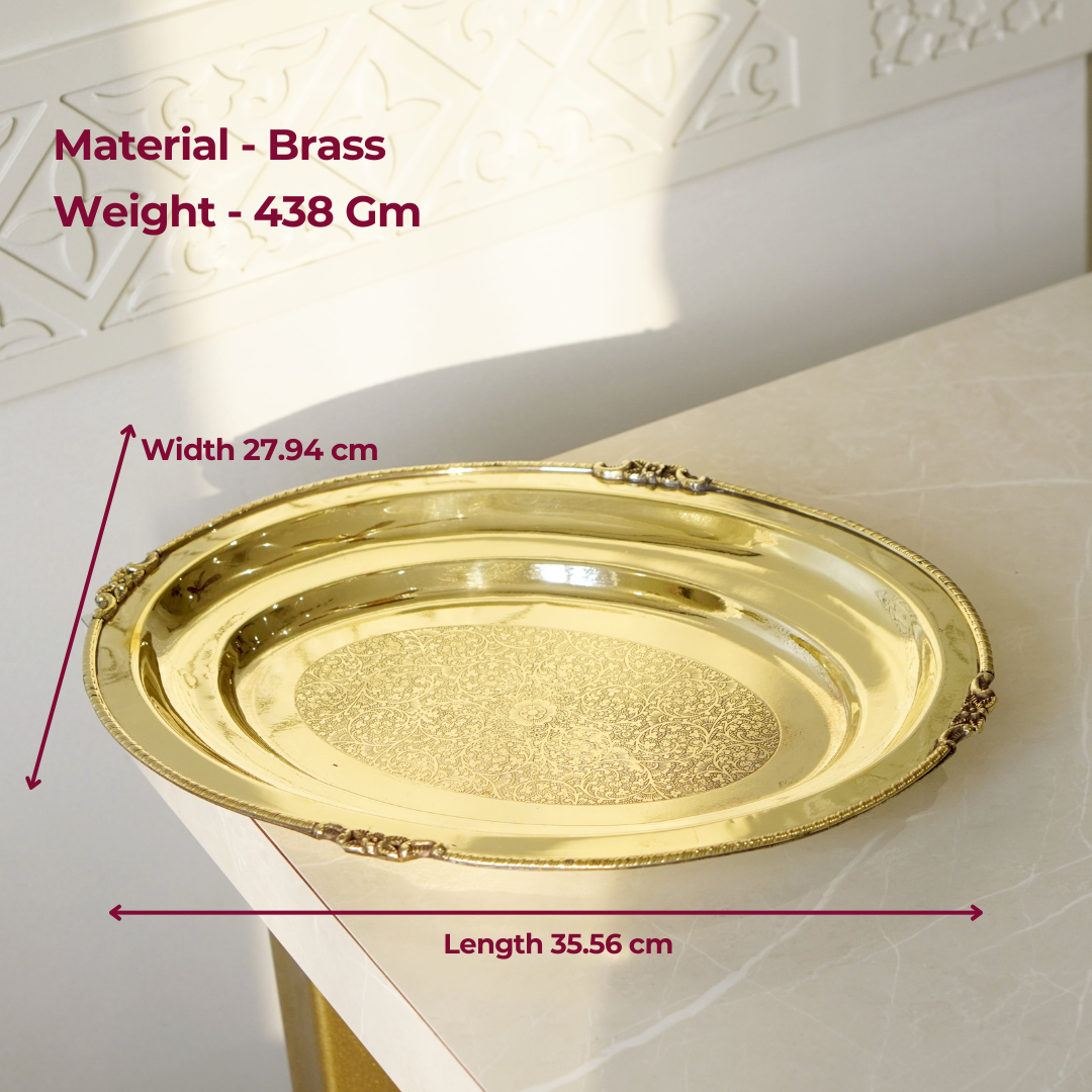 Brass Plate for Rice Serving