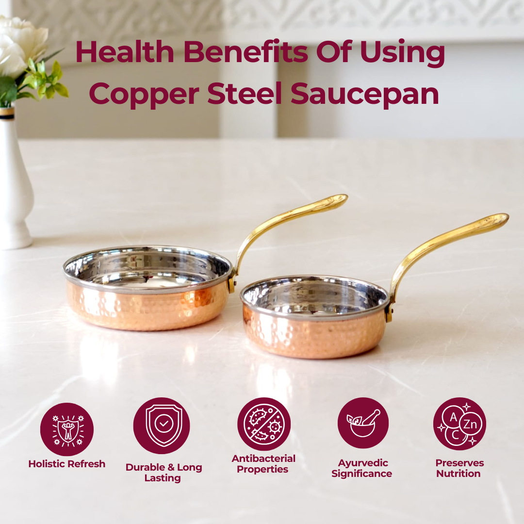 Brass Globe's Copper Steel Saucepan with Tincoated