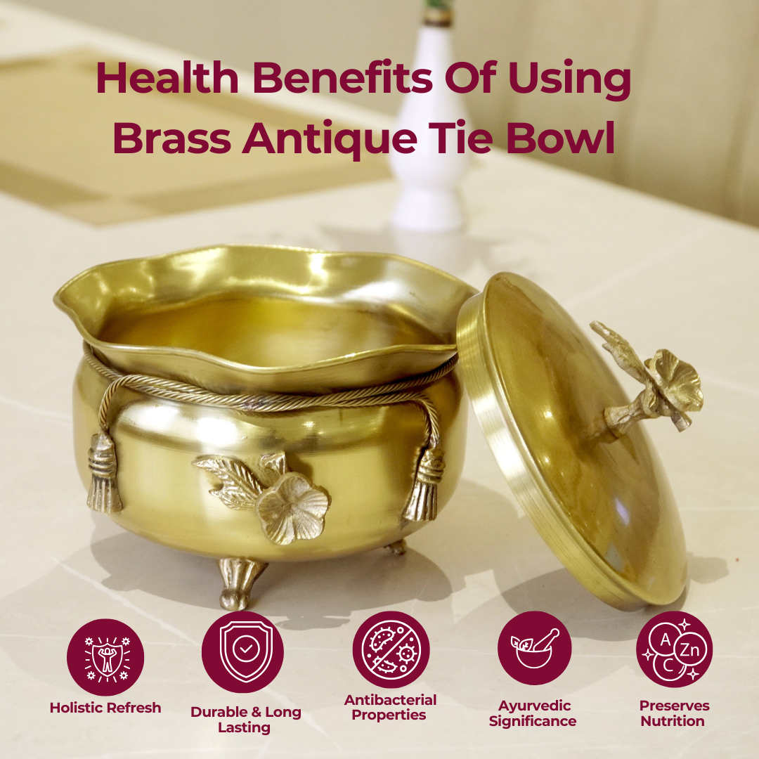 Brass Antique Tie Bowl with Lid