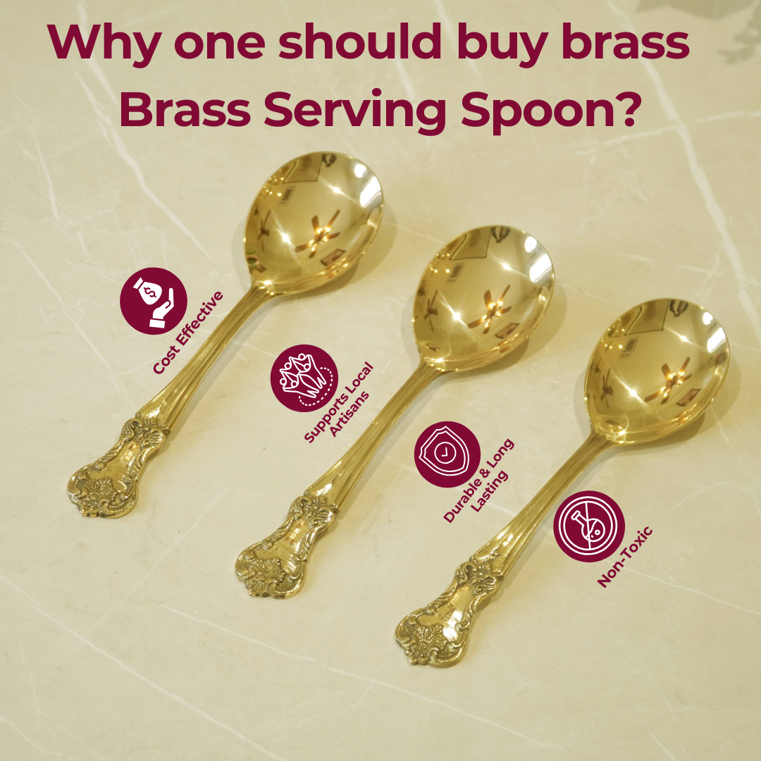 Brass Serving Spoon Perfect for Home and Restaurants