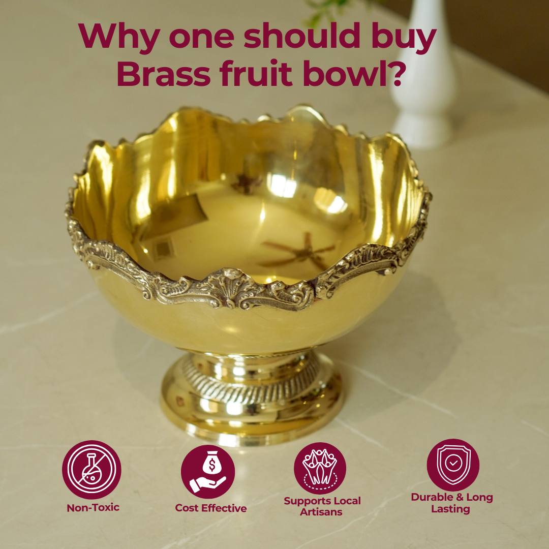 Brass decorative fruit bowl / table bowl