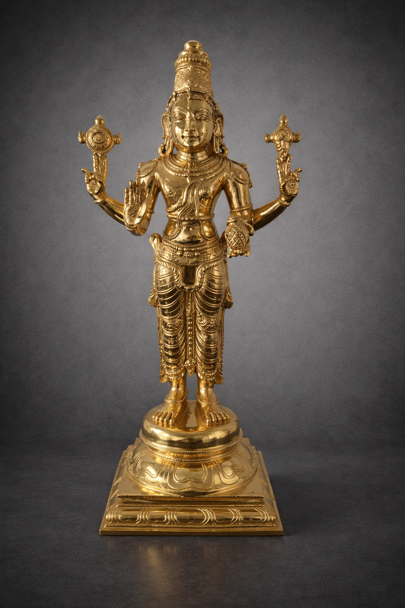 Dhanvantri 20-Inch Panchaloha Statue