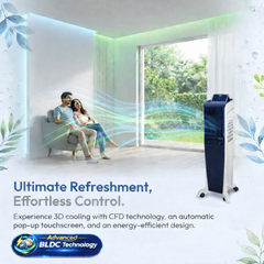 Diet 3D 55B | BLDC Tower Air Cooler | Magnetic Remote | Pop-up Touchscreen