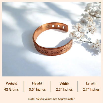 Pure Copper Heavy Jai Shree Ram Bangle with Inbuilt Magnet